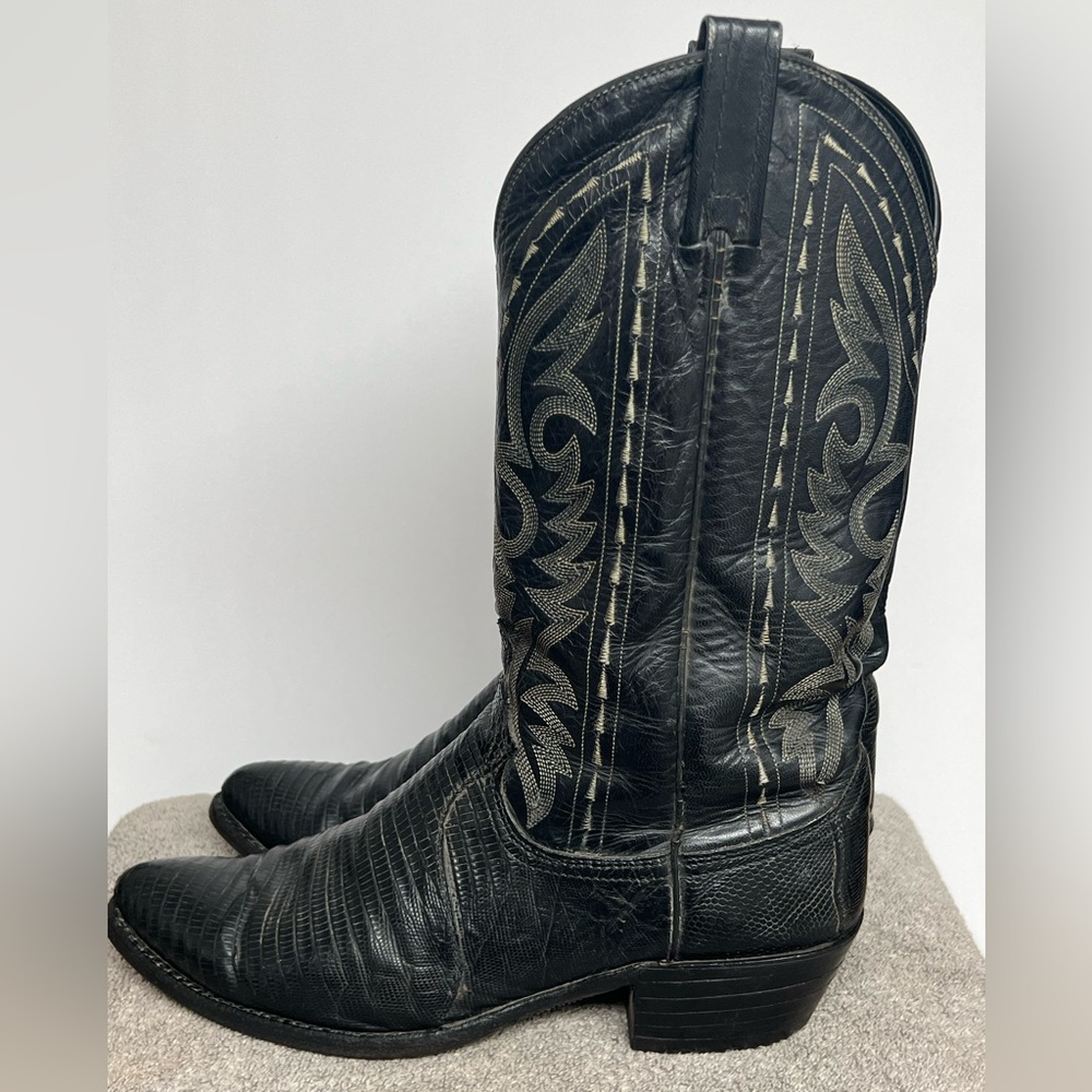 Dan Post Boots Winston Lizard Round Toe Cowboy Boots ~ Mens Size 10 D ~ DP16830